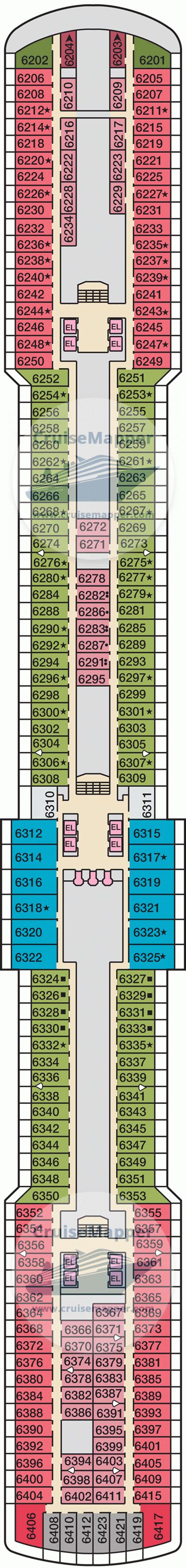 Carnival Luminosa deck 6 plan | CruiseMapper