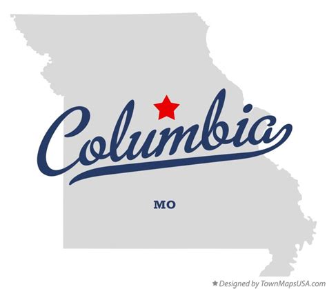 Map of Columbia, MO, Missouri