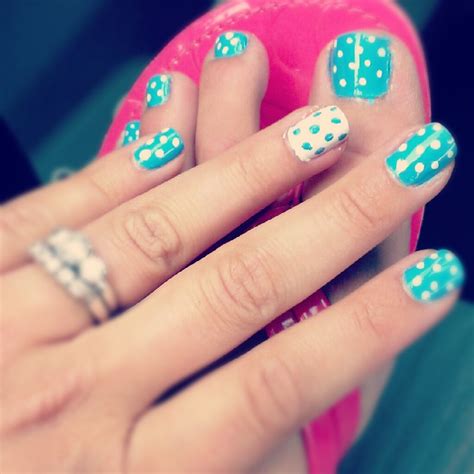 Polkadot mani/pedi | Nails, Cute nails, Beauty nails