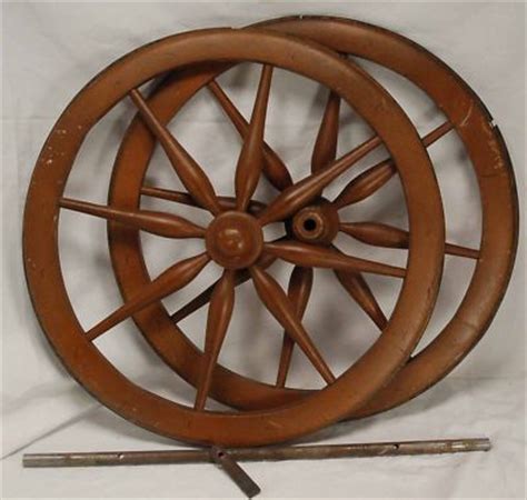 Vintage Wooden Tea Cart Wheels with Axel -- Antique Price Guide Details Page