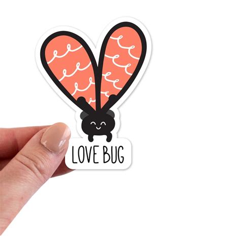 Love Bug Stickers Love Bug Sticker Love Bug Laptop Sticker - Etsy