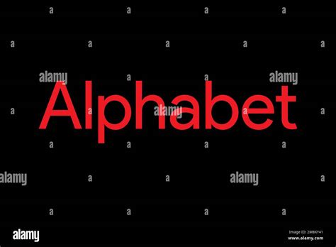 Alphabet Inc. logo, black background Stock Photo - Alamy