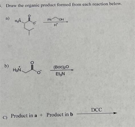 Solved Draw the organic product formed from each reaction | Chegg.com