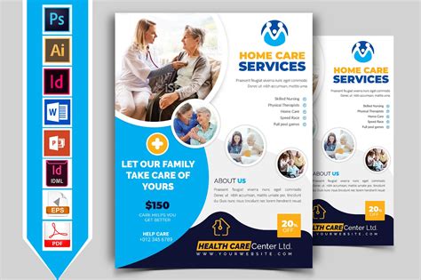 Home Care Flyer Template Vol-02 | Flyer Templates ~ Creative Market