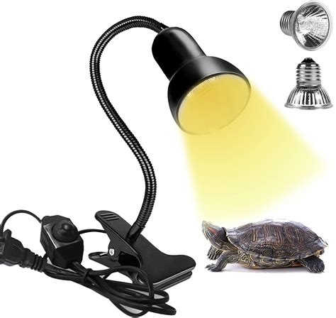 Smiletag Tortoise Heat Lamp, 25W+50W Reptile Heat Lamp, UVA+UVB Basking Light for Reptiles, E27 ...