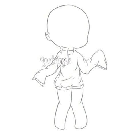 Gacha Life Body Outlines Kawaii Drawings Gacha Body How To Draw | Images and Photos finder