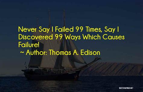 Top 26 Quotes & Sayings About Failure Edison