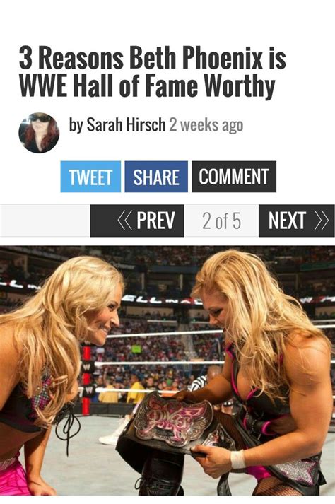 3 Reasons Why Beth Phoenix is WWE Hall of Fame Worthy | Beth phoenix ...