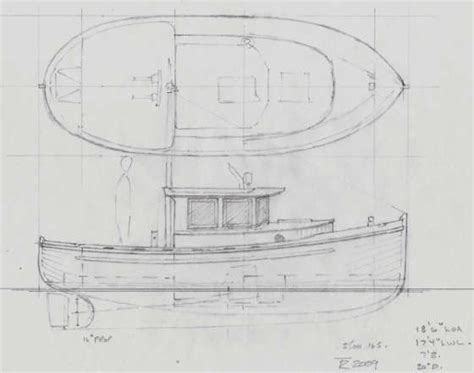 18' Double-ender, a small full-displacement workboat ~ Small Boat Designs by Tad Roberts