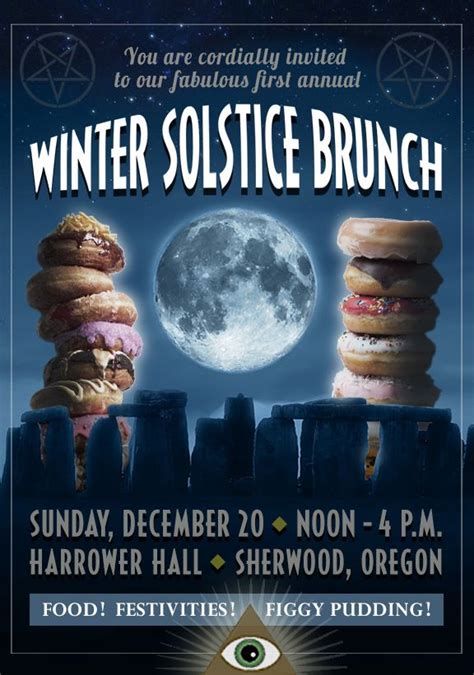 Winter Solstice party invitation, #2. This was created after Robin ...