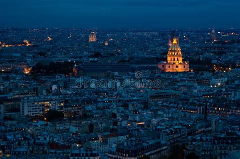 Night View from Eiffel Tower Stock Photo - Image of evening, seasons: 7989170