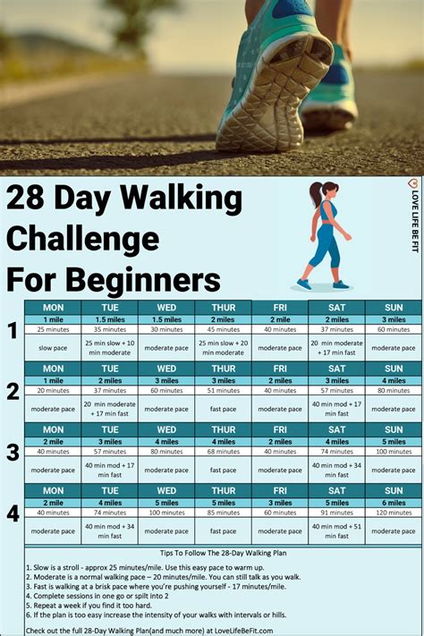 28 Day Walking Plan For Weight Loss: Shed Pounds And Get Fit