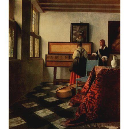 Vermeer 1937 The Music Lesson Canvas Art - Johannes Vermeer (24 x 36) - Walmart.com