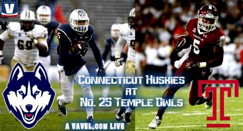 Score Connecticut Huskies 3-27 Temple Owls in College Football | VAVEL.com