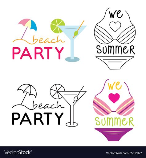 Summer holiday poster collection Royalty Free Vector Image