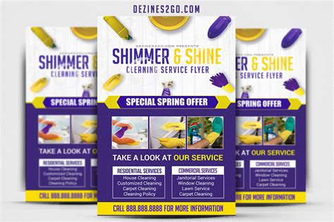 Cleaning Service Flyer Template V1 - Dezines2go