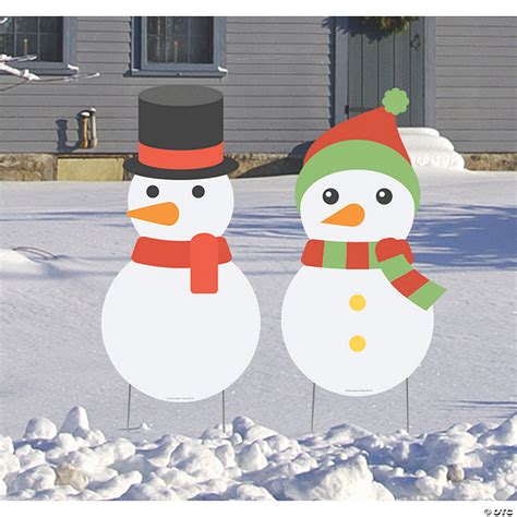 Snowman Outdoor Yard Signs | Oriental Trading