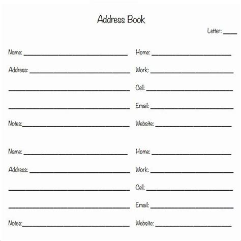 Address Book Template Free Unique Sample Address Book 9 Documents In Pdf Word Psd | Address book ...