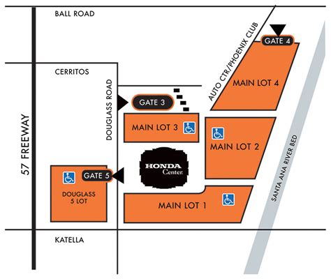 Honda Center Parking Map - America Map