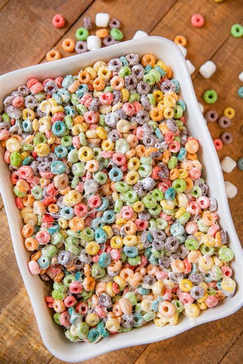 Fruit Loop Cereal Bars Recipe - Dinner, then Dessert