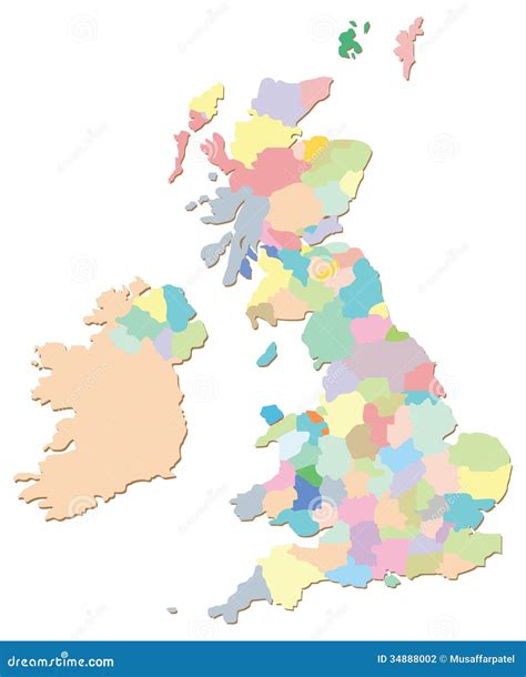 UK Counties stock vector. Illustration of united, world - 34888002