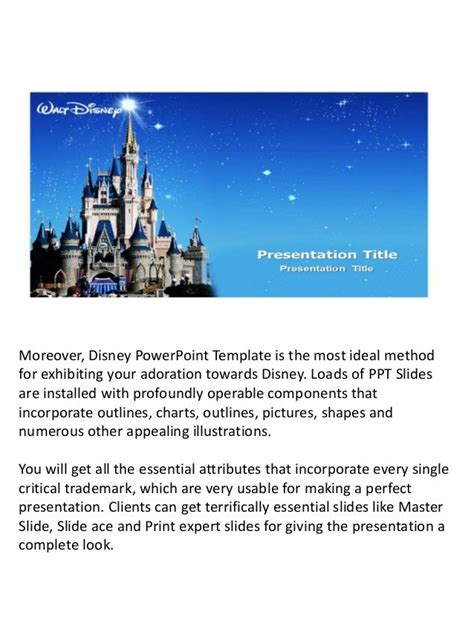 Disney World Powerpoint Template and Background- Slideworld.com