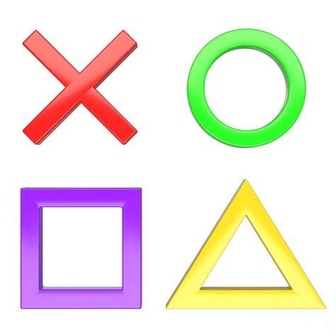 3D Playstation Button Symbols - TurboSquid 1847543