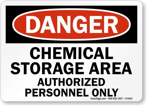 Chemical Storage Signs | Chemical Storage Area Signs