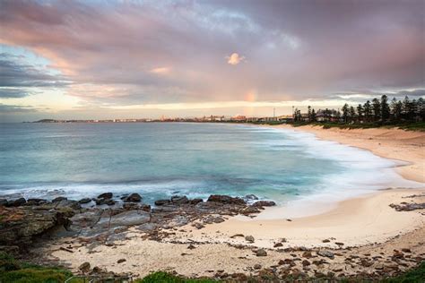 Wollongong Beach Pink Sky Sunrise Photography