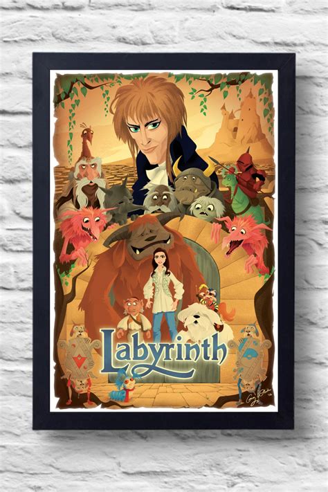 Labyrinth 1986 Movie Poster Print, Film Illustration Art Painting - Etsy