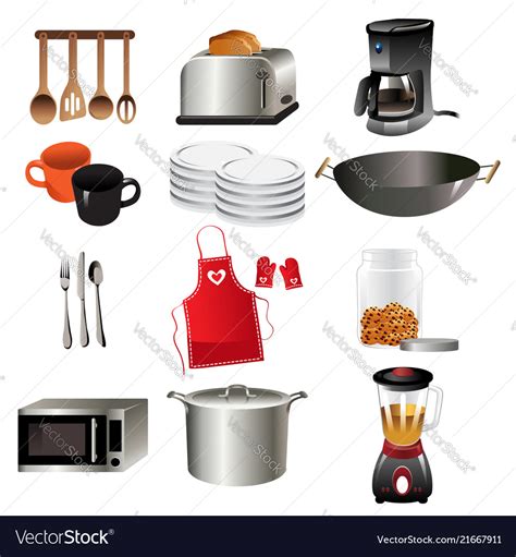 Kitchen icons Royalty Free Vector Image - VectorStock