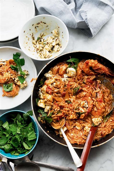 Ottolenghi's Orzo with Prawns, Tomato and Marinated Feta - The Happy ...