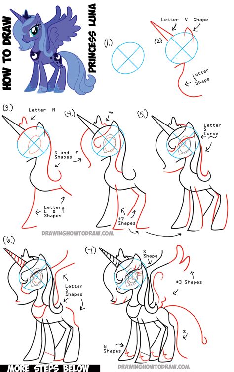 How to Draw Princess Luna from My Little Pony Friendship is Magic – How ...