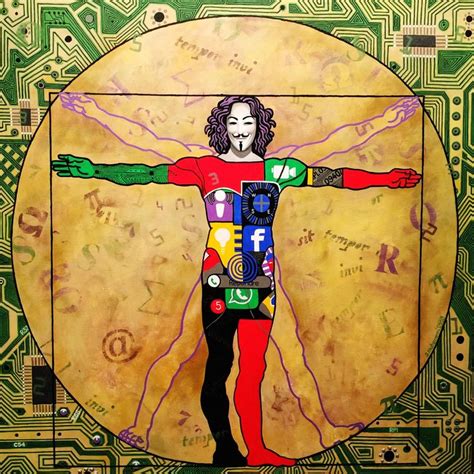 Vitruvian Man 2015 | Artwork by Artur Muharremi | See more: parisartweb.com | #Art #Painting # ...