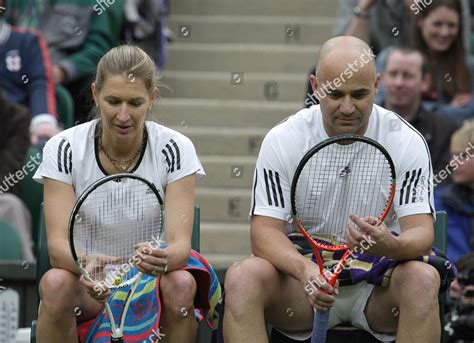 Andre Agassi Steffi Graf During Exhibition Editorial Stock Photo ...