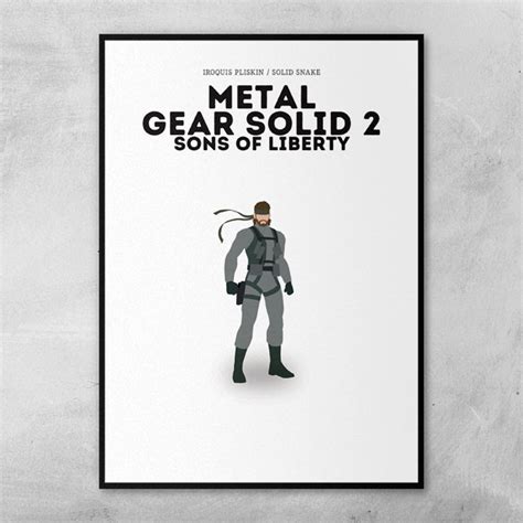 Metal Gear Solid 1 / 2 Hideo Kojima Minimal Artwork Poster | Etsy UK