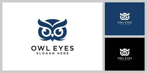 owl eyes logo vector design template 28697108 Vector Art at Vecteezy