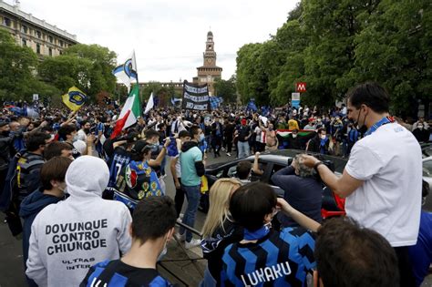 Inter Milan fans' celebrations of the league title are causing "controversy and concern" in ...