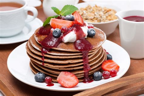 Pancakes, fruit, jam wallpaper | other | Wallpaper Better