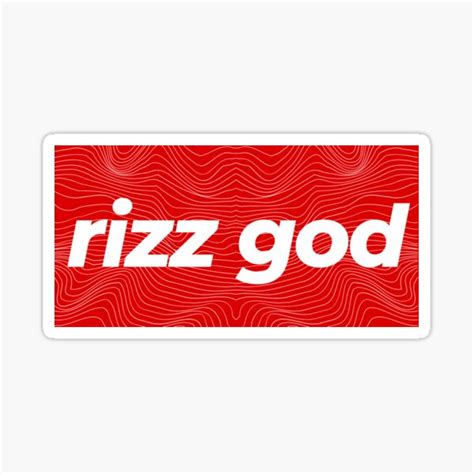 "Rizz God - TikTok (Red Background)" Sticker for Sale by garrettjordan ...