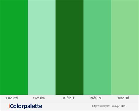 La Palma – Algae Green – Forest Green – Emerald – Feijoa Color scheme ...