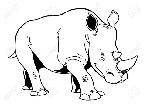 Rhino Clipart Black And White | Free download on ClipArtMag