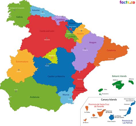 Spain Map - blank Political Spain map with cities | Map of spain, Map, Colorado map