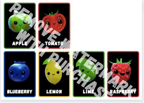 Hey Bear Sensory PNG & PDF Flash Cards With Dancing Fruit - Etsy