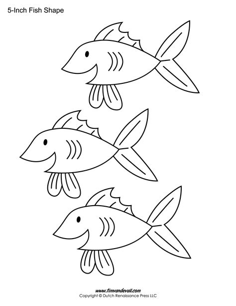 Printable Fish Templates for Kids | Preschool Fish Shapes