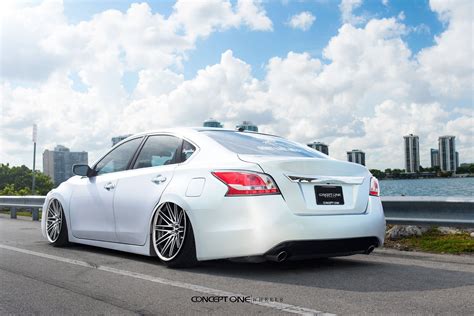 Jaw-Dropping White Pearl Debadged Nissan Altima Customized to Amaze — CARiD.com Gallery