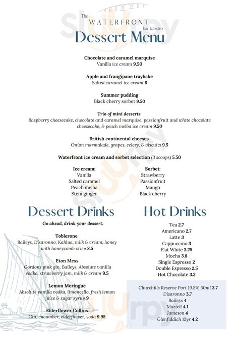 Waterfront Bistro Ipswich menù, Ipswich - Main Menu | Sluurpy