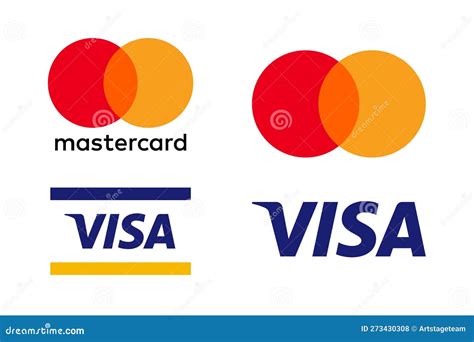 LVIV, UKRAINE - MARCH 27, 2023 : Mastercard and VISA Logo - Credit Money Card, Plastic Debit ...