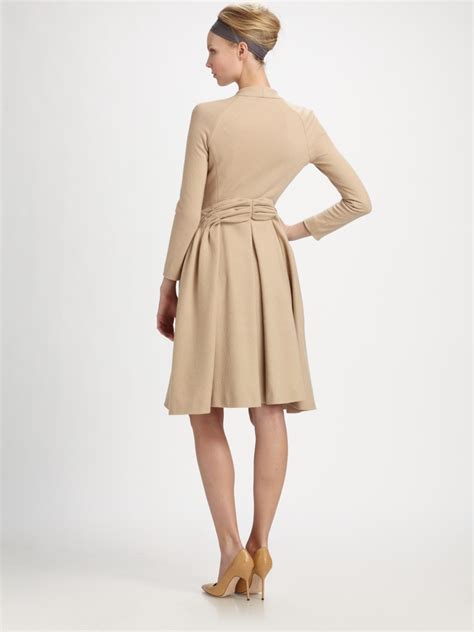 Lyst - Cacharel Wool Dress in Natural