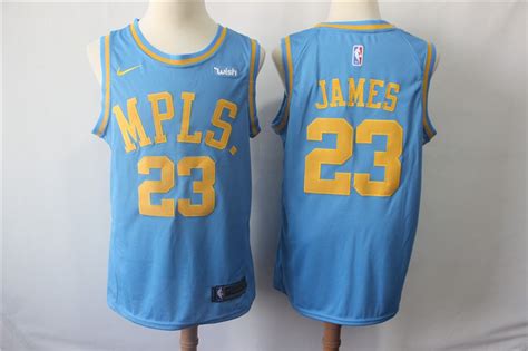 Lebron James #23 Minneapolis Lakers MPLS Original Blue Jersey